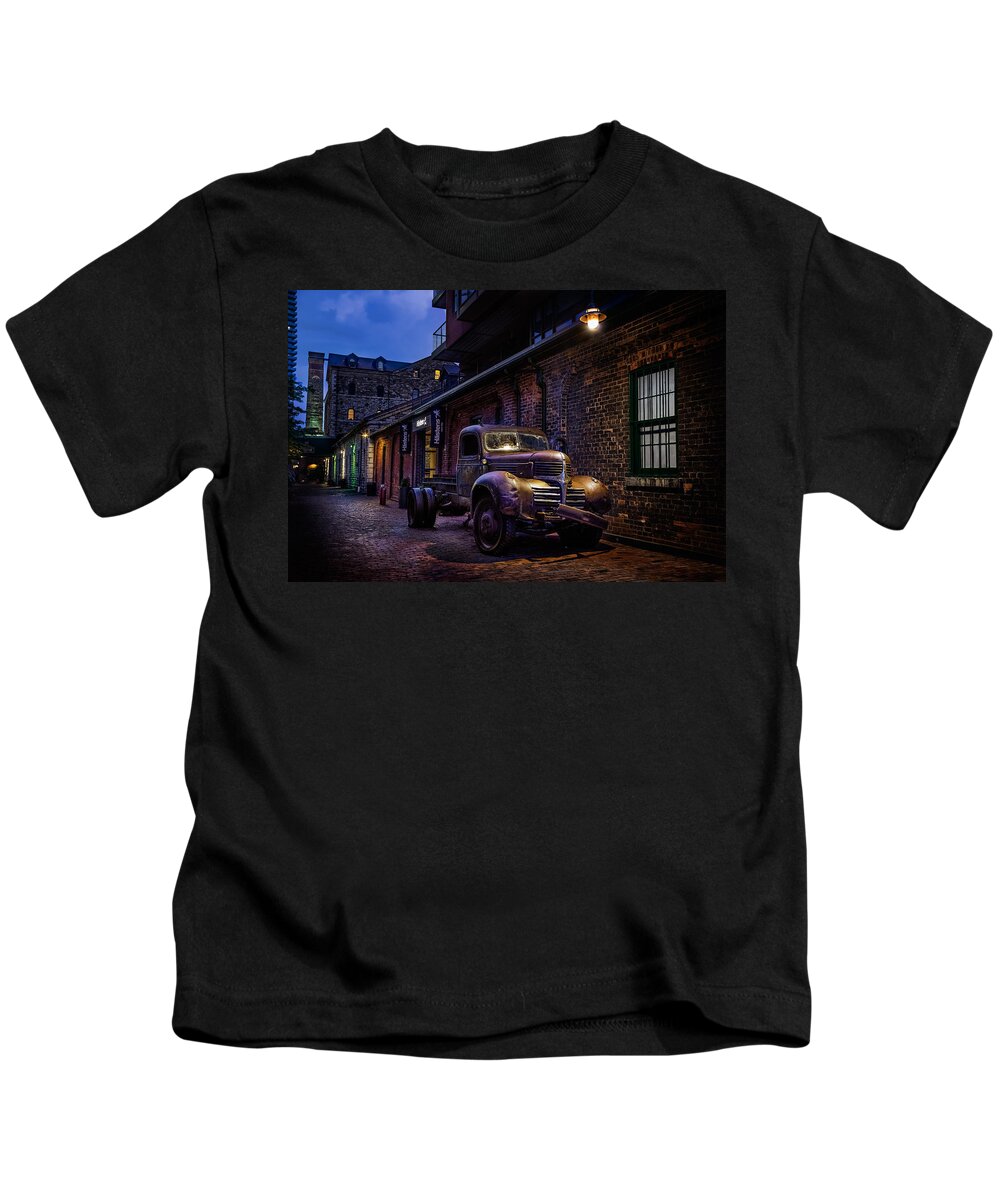 Toronto Kids T-Shirt featuring the photograph Distillery District Toronto by Ian Good