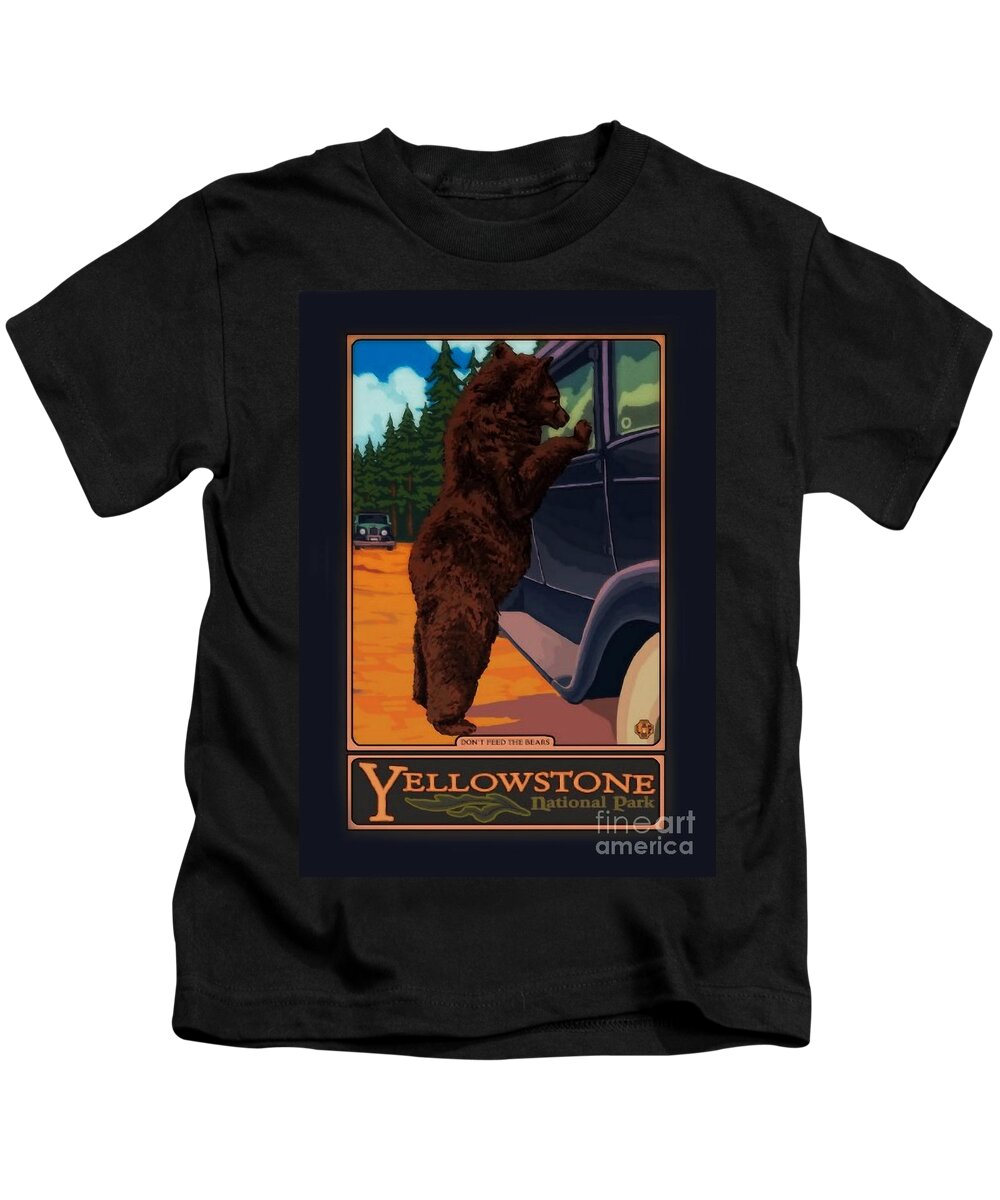 Bears Kids T-Shirt featuring the photograph Yogi Bear by Doc Braham