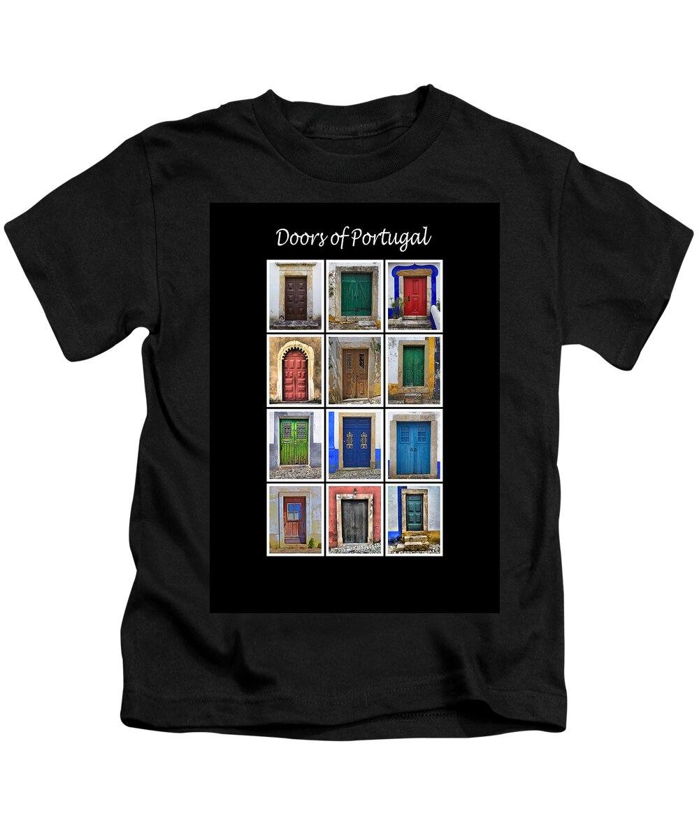Portugal Kids T-Shirt featuring the photograph Doors of Portugal by David Letts