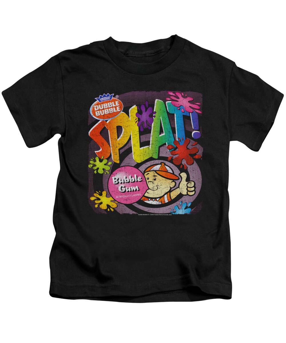 Dubble Bubble Kids T-Shirt featuring the digital art Dubble Bubble - Splat Gum by Brand A