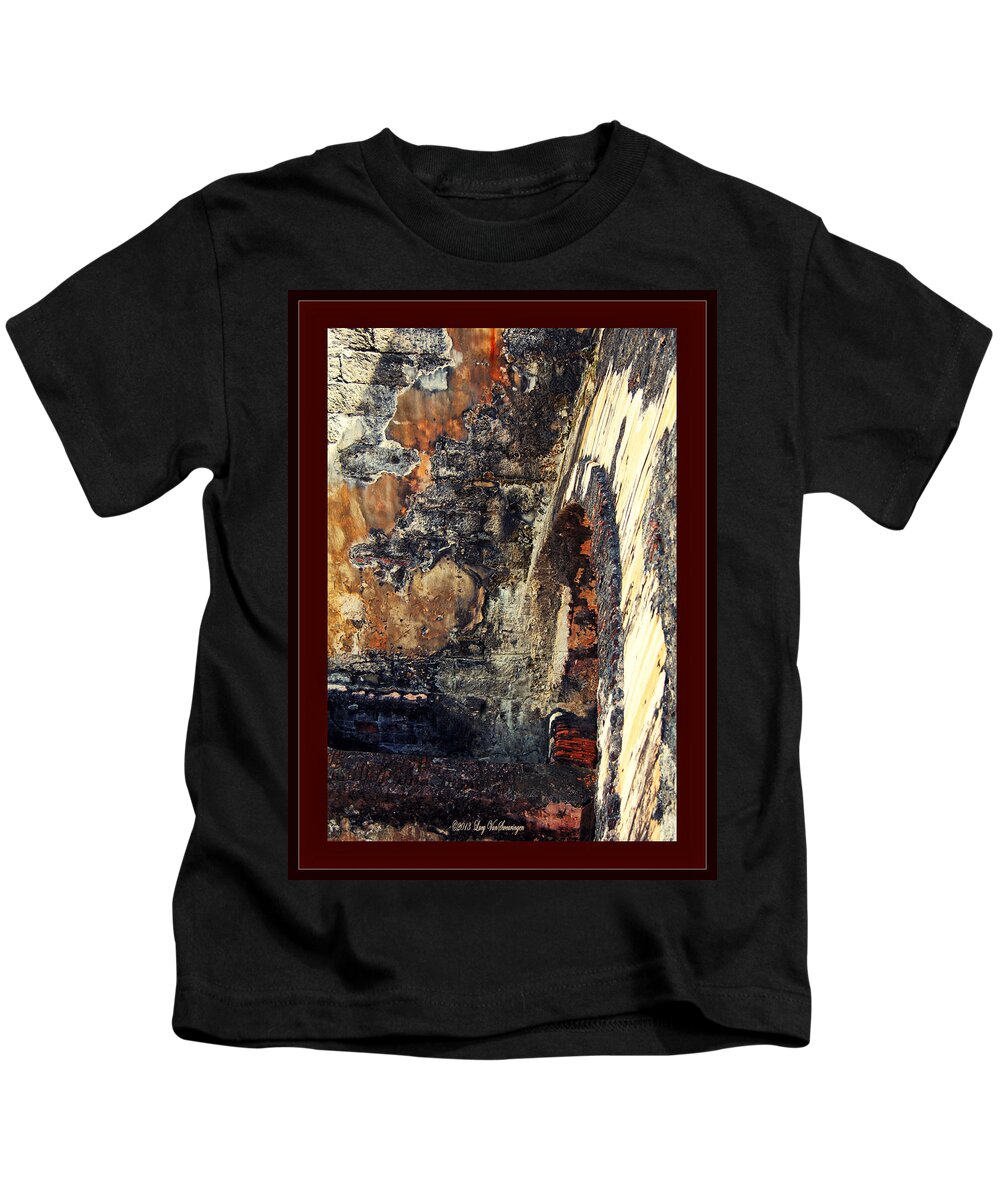 El Morro Kids T-Shirt featuring the photograph El Morro Arch with border by Lucy VanSwearingen