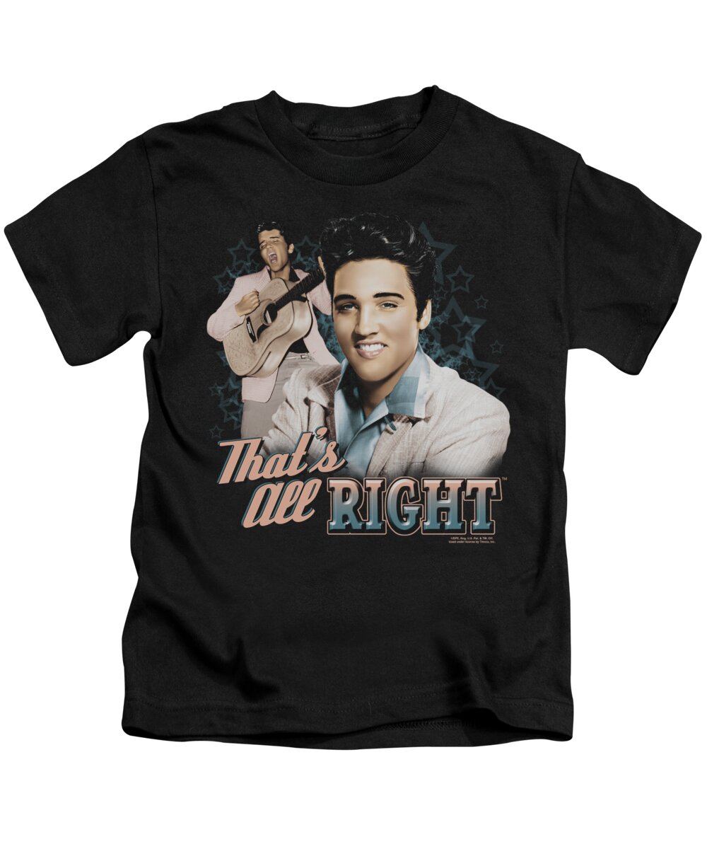 Elvis Kids T-Shirt featuring the digital art Elvis - That's All Right by Brand A