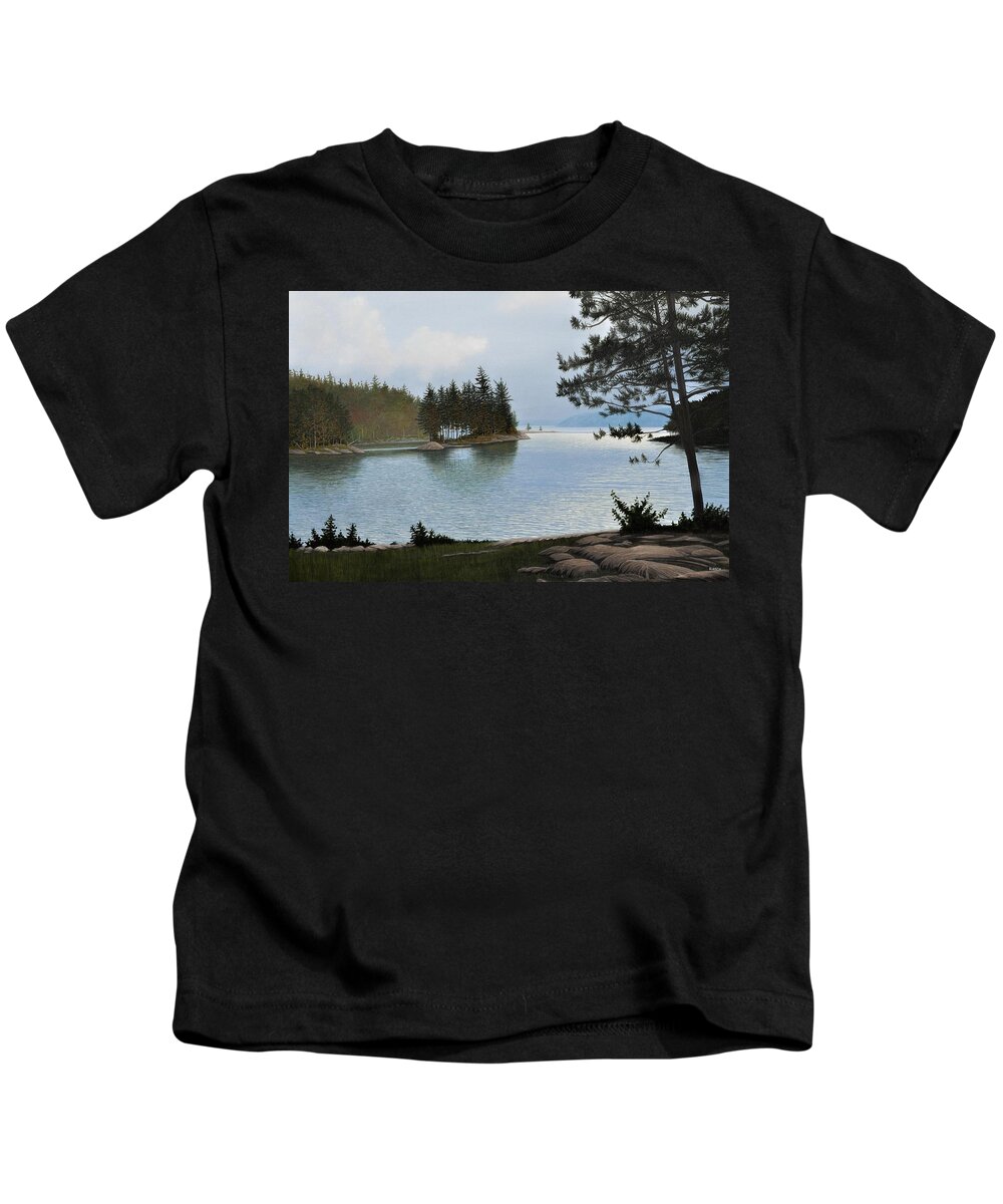 Landscape Kids T-Shirt featuring the painting Equanimity by Kenneth M Kirsch