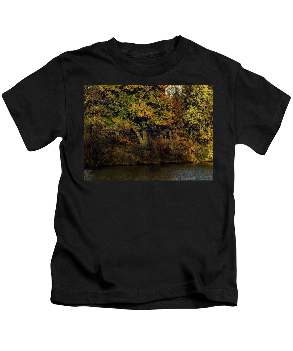 Fall Kids T-Shirt featuring the photograph Fall Color Trees V3 by John Straton
