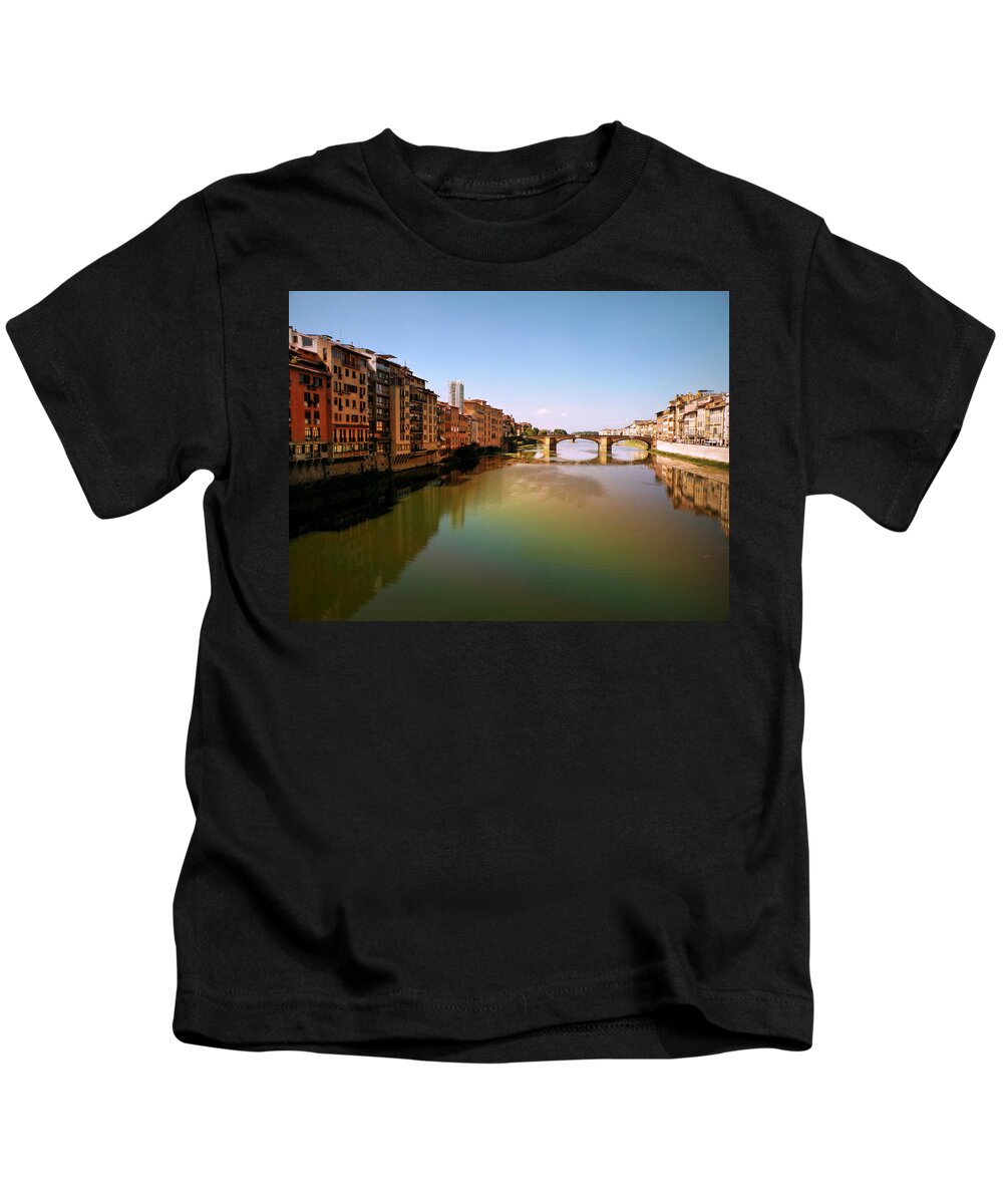 Fiume Di Sogni Kids T-Shirt featuring the photograph Fiume di Sogni by Micki Findlay