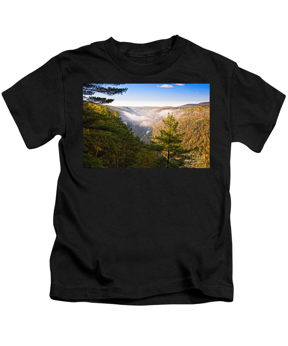 Nature Kids T-Shirt featuring the photograph Fog over the Canyon by Ronald Lutz
