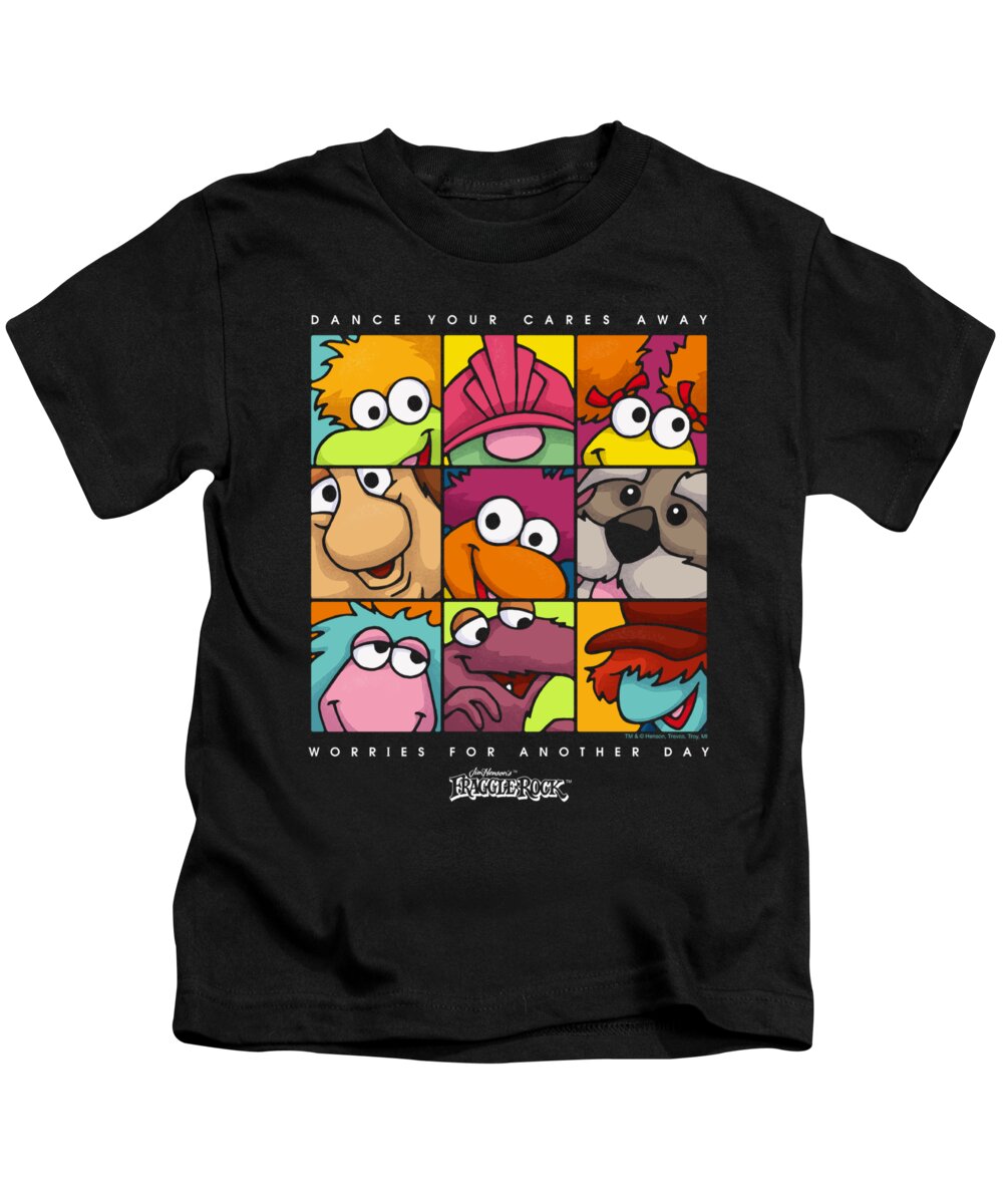  Kids T-Shirt featuring the digital art Fraggle Rock - Squared by Brand A