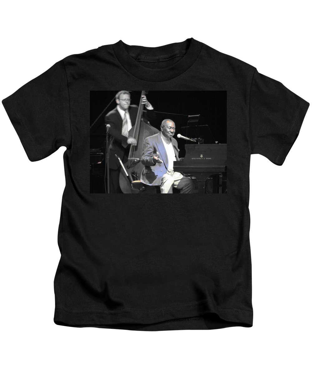 Freddy Cole Kids T-Shirt featuring the photograph Freddy Cole and Elias Bailey by Cleaster Cotton