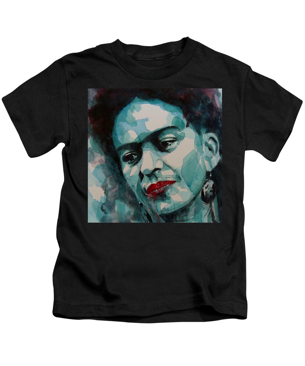 Frida Kids T-Shirt featuring the painting Frida Kahlo by Paul Lovering