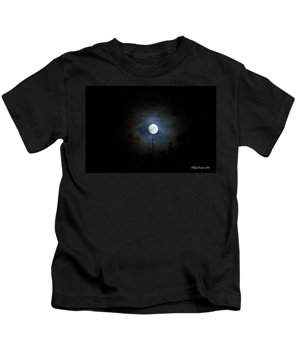 Full Moon On A Stick Kids T-Shirt featuring the photograph Full Moon on a Stick by PJQandFriends Photography