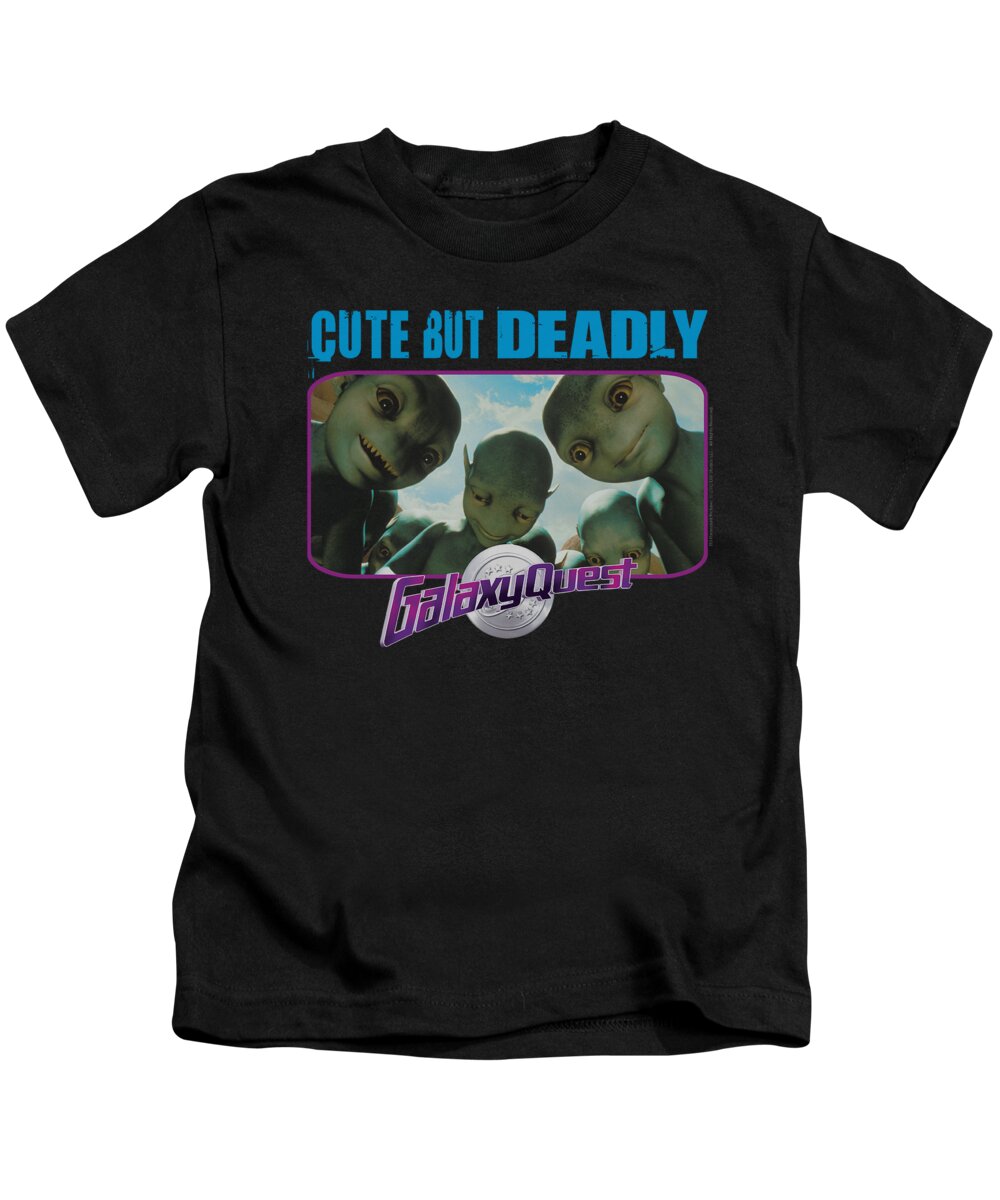 Galaxy Quest Kids T-Shirt featuring the digital art Galaxy Quest - Cute But Deadly by Brand A