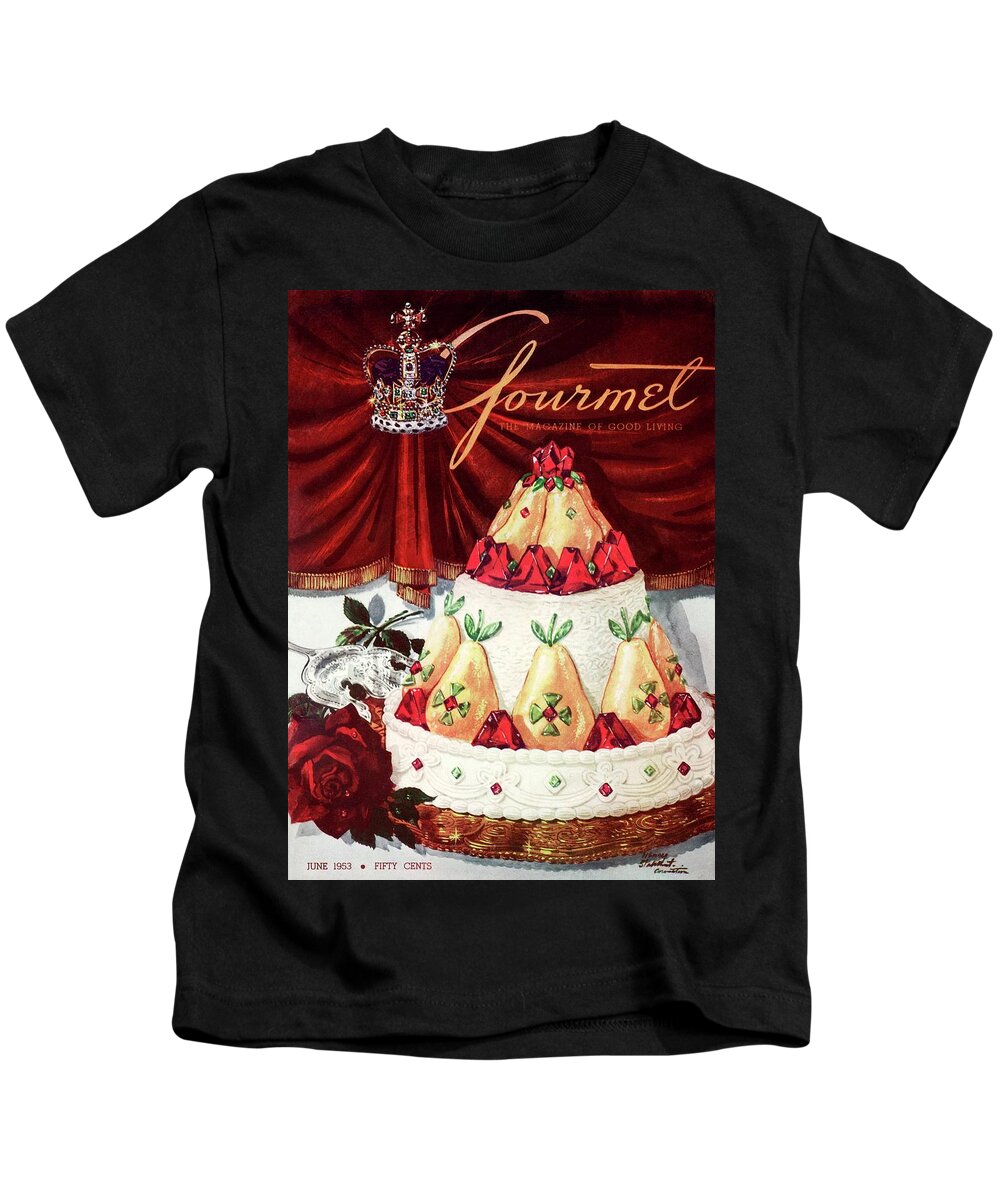 Food Kids T-Shirt featuring the photograph Gourmet Cover Featuring A Cake by Henry Stahlhut