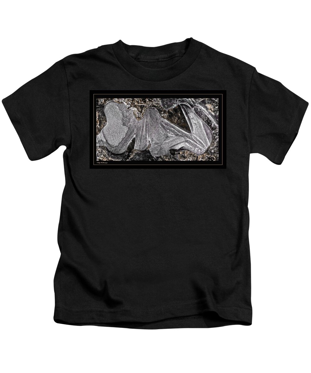 Ice Kids T-Shirt featuring the photograph Graphic Ice by Lucy VanSwearingen