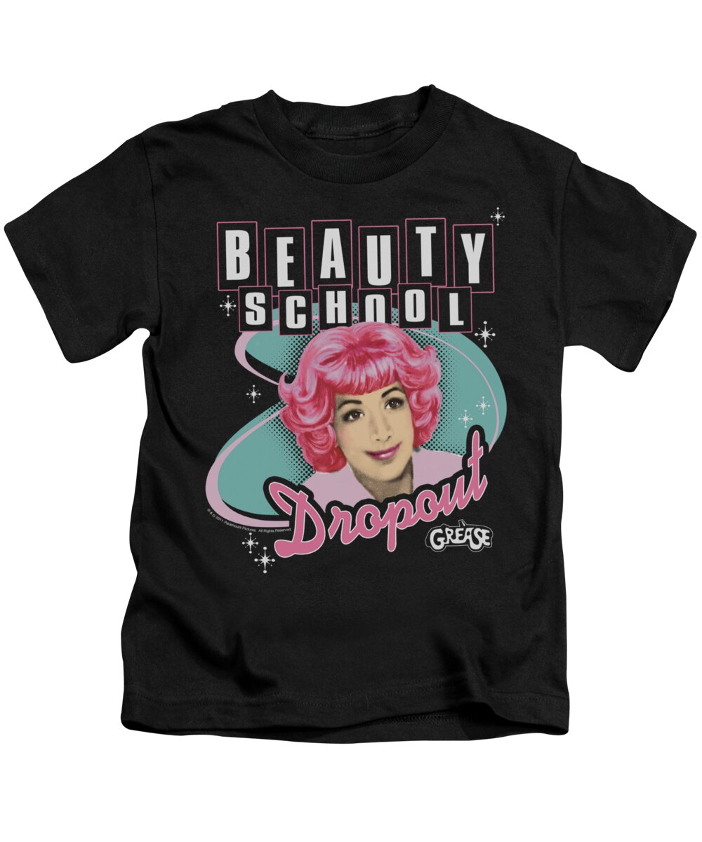  Kids T-Shirt featuring the digital art Grease - Beauty School Dropout by Brand A