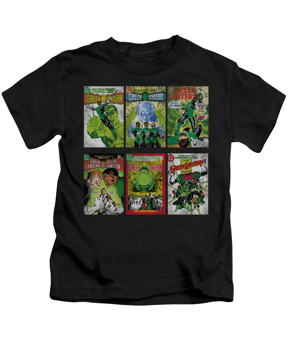  Kids T-Shirt featuring the digital art Green Lantern - Gl Covers by Brand A