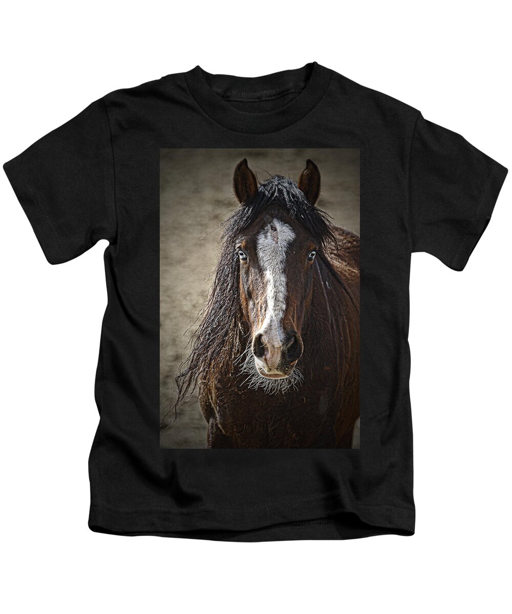 Grungy Boy Kids T-Shirt featuring the photograph Grungy Boy by Wes and Dotty Weber