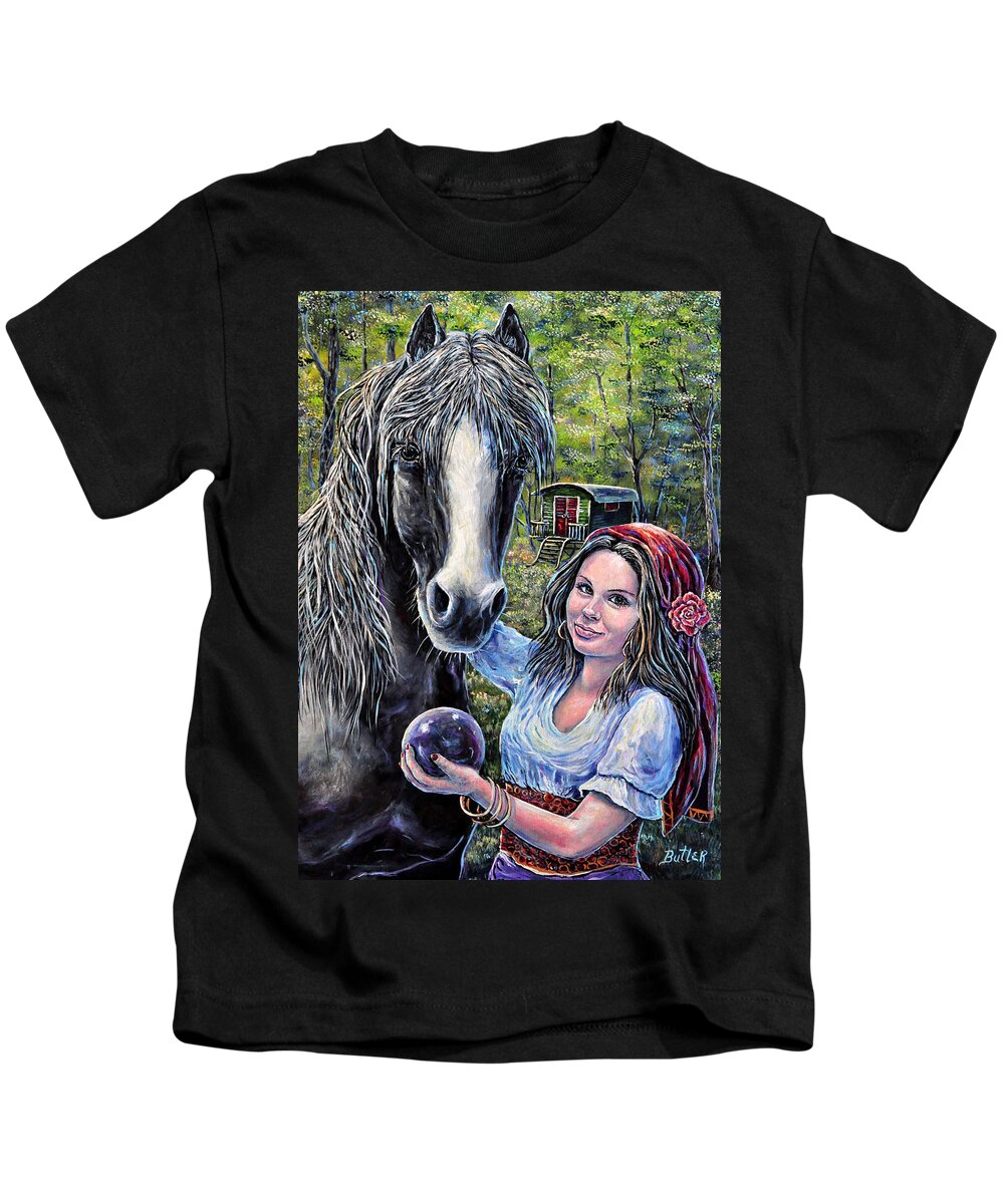 Gypsy Kids T-Shirt featuring the painting Gypsies by Gail Butler