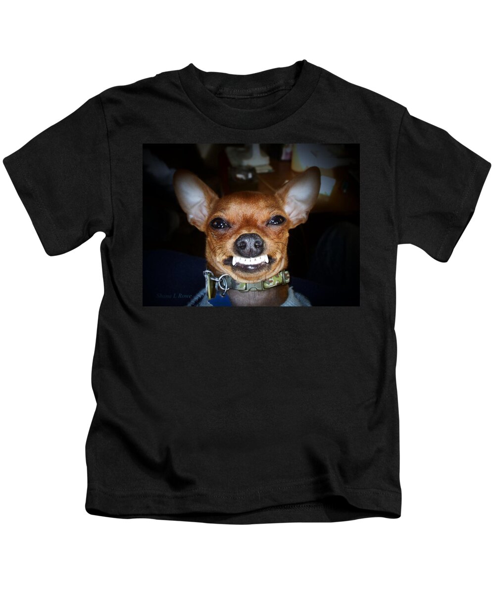 Chihuahua Kids T-Shirt featuring the photograph Happy Max by Shana Rowe Jackson