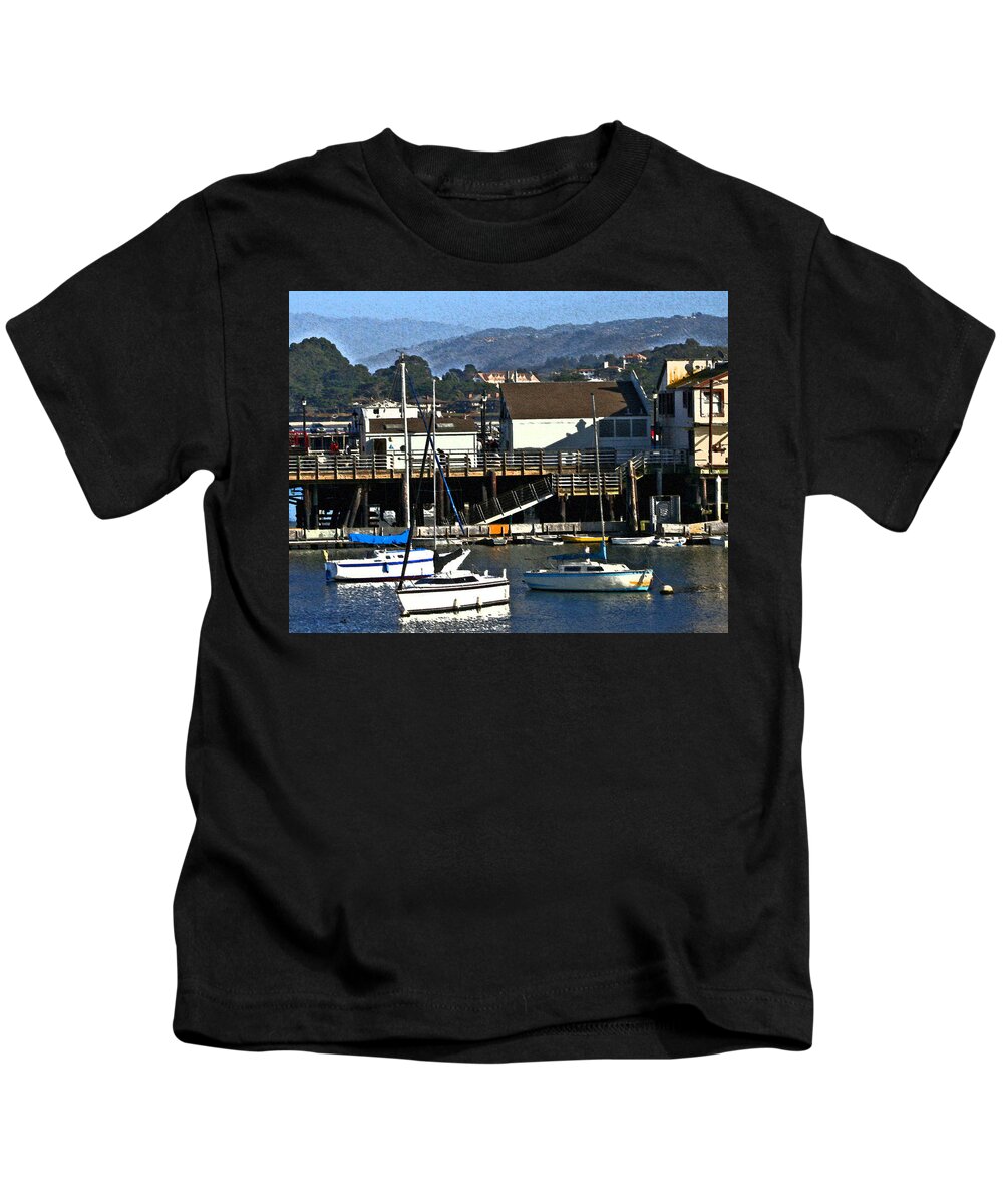 Morro Bay Kids T-Shirt featuring the photograph Harbor Sailboats by Joseph Coulombe