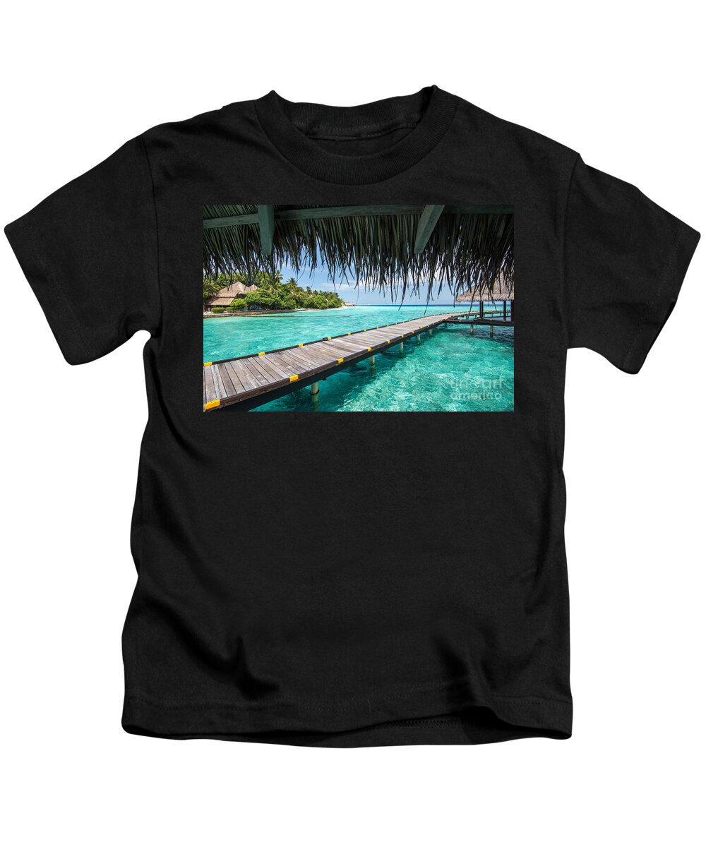Boardwalk Kids T-Shirt featuring the photograph Heavenly View by Hannes Cmarits