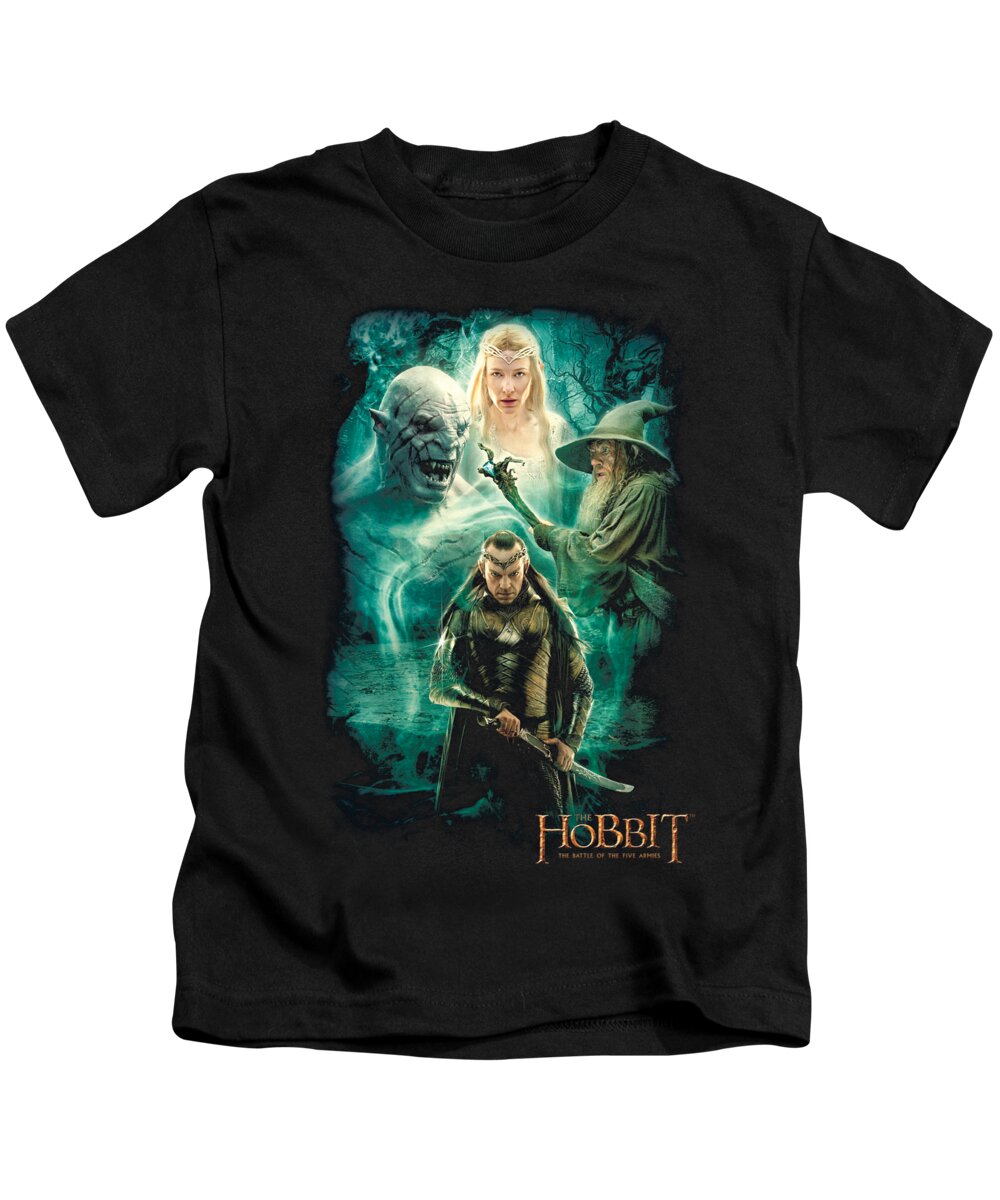  Kids T-Shirt featuring the digital art Hobbit - Elrond's Crew by Brand A