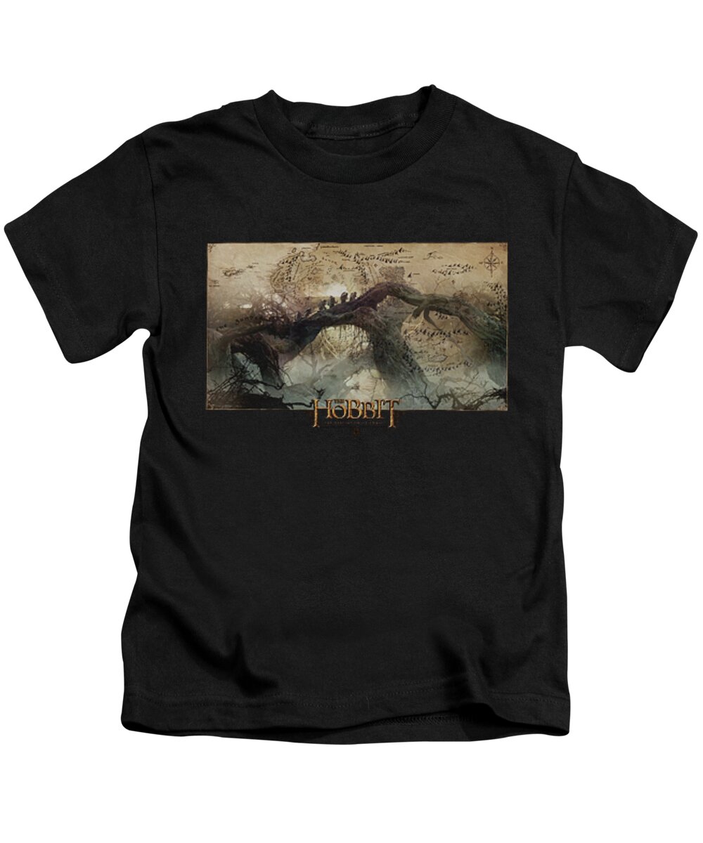 The Hobbit Kids T-Shirt featuring the digital art Hobbit - Epic Journey by Brand A