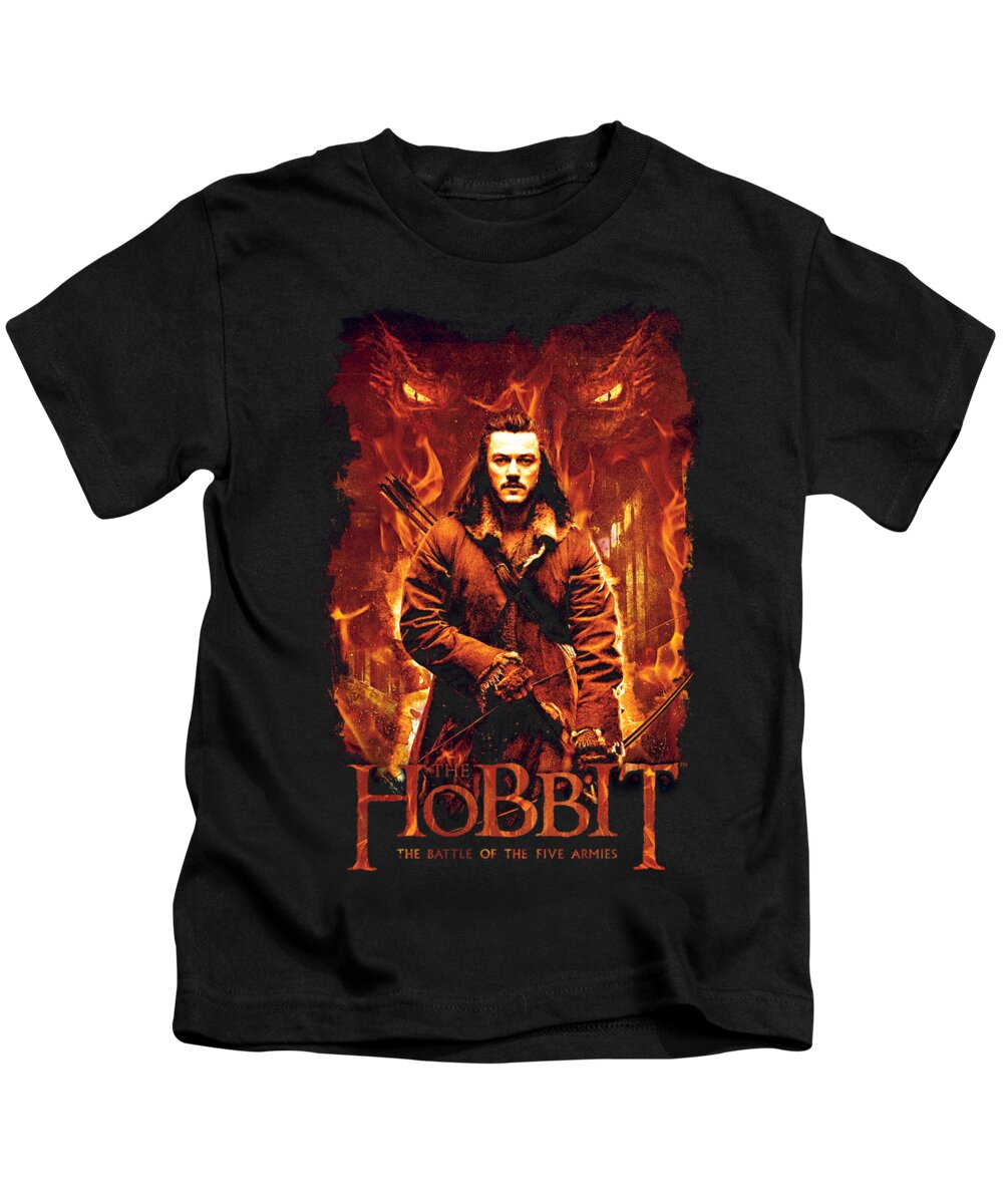  Kids T-Shirt featuring the digital art Hobbit - Fates by Brand A