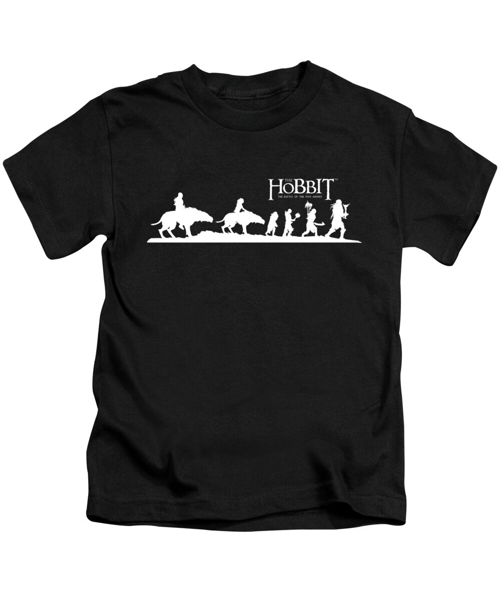  Kids T-Shirt featuring the digital art Hobbit - Orc Company by Brand A