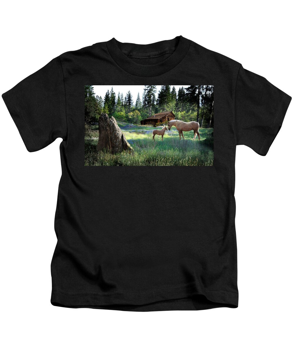 Palominos Kids T-Shirt featuring the photograph Home Sweet Home by Melinda Hughes-Berland