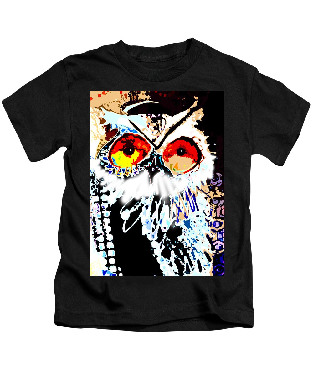 Moon Kids T-Shirt featuring the painting Hoot Digitized by Laurel Bahe
