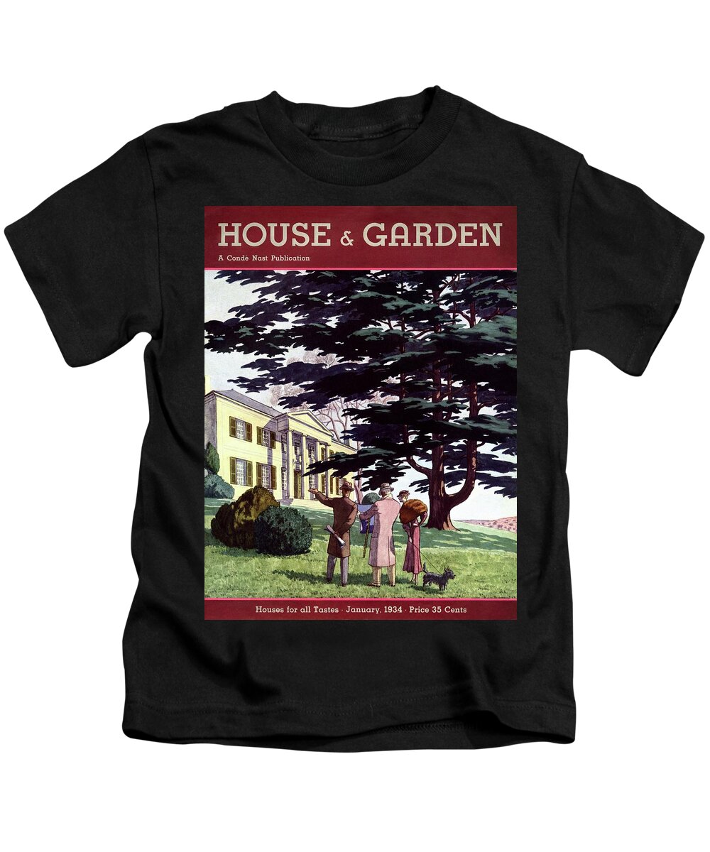House And Garden Kids T-Shirt featuring the photograph House And Garden Houses For All Tastes Cover by Pierre Brissaud