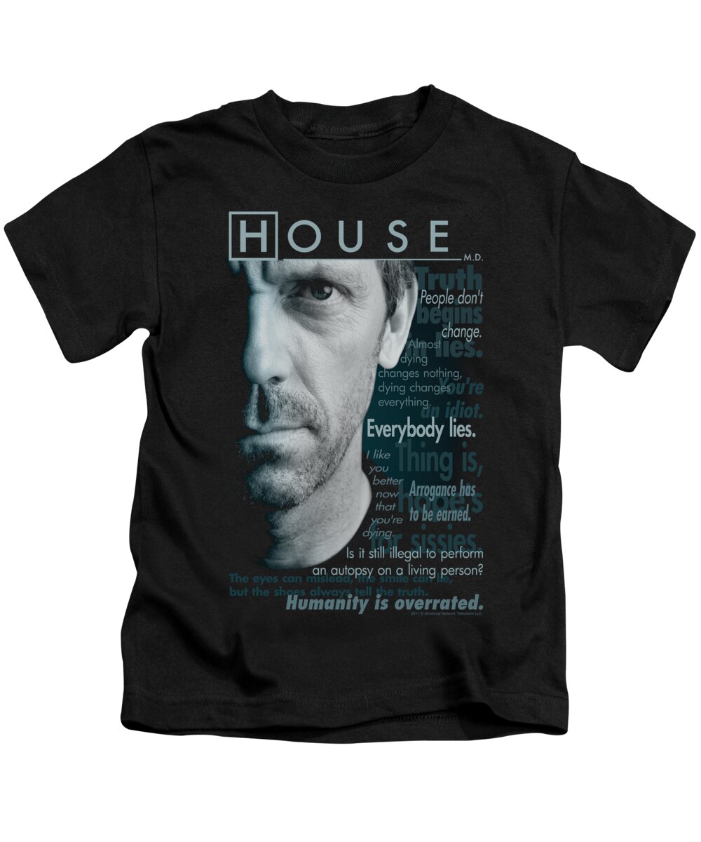  Kids T-Shirt featuring the digital art House - Houseisms by Brand A