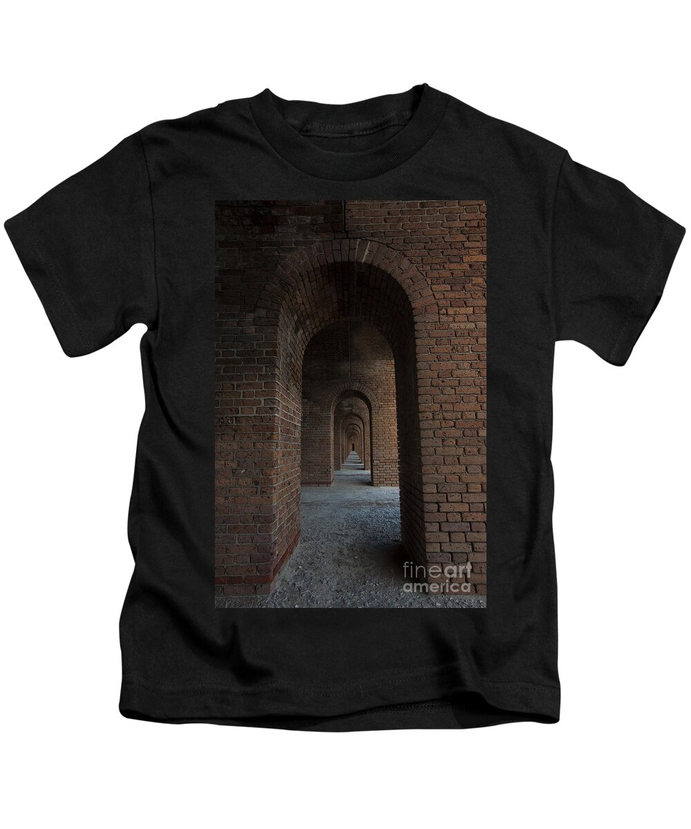 Interior Kids T-Shirt featuring the photograph Infinite Arch'S by Keith Kapple
