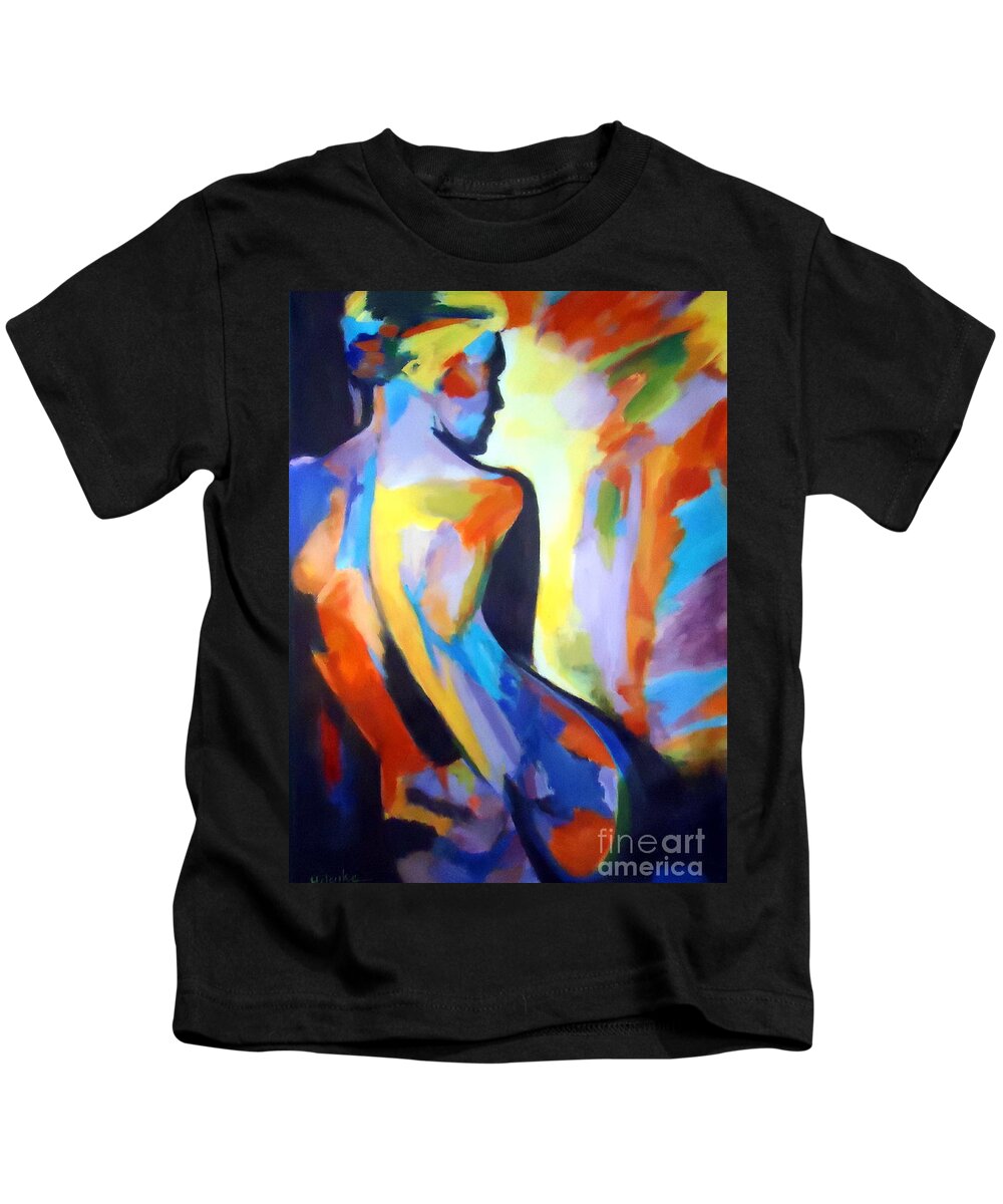 Contemporary Art Kids T-Shirt featuring the painting Inner arsonist by Helena Wierzbicki