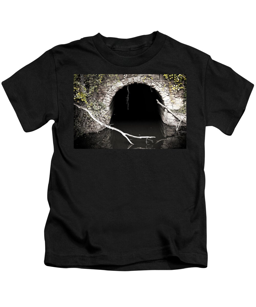 Blumwurks Kids T-Shirt featuring the photograph Into The Black by Matthew Blum