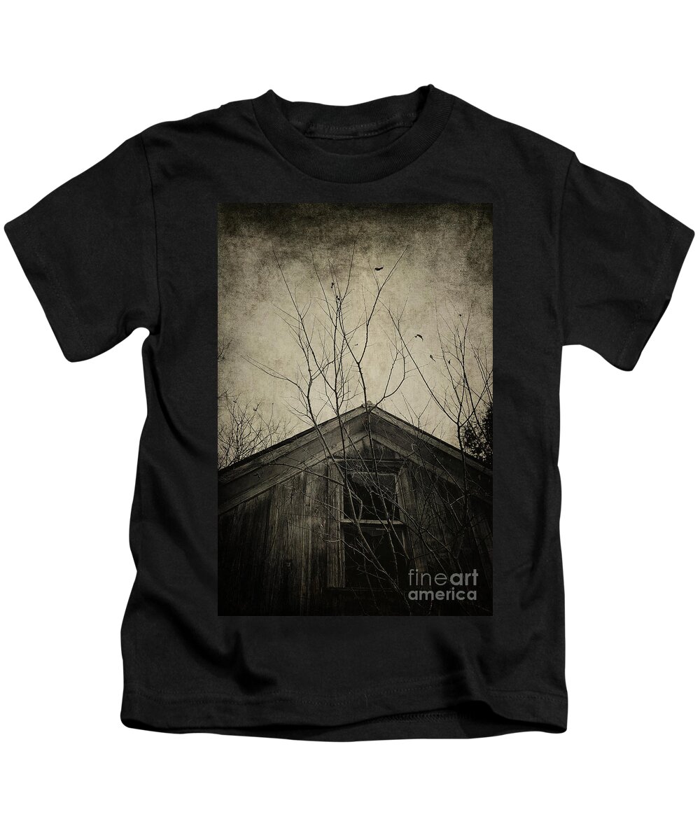 House Kids T-Shirt featuring the photograph Into the Dark Past by Trish Mistric