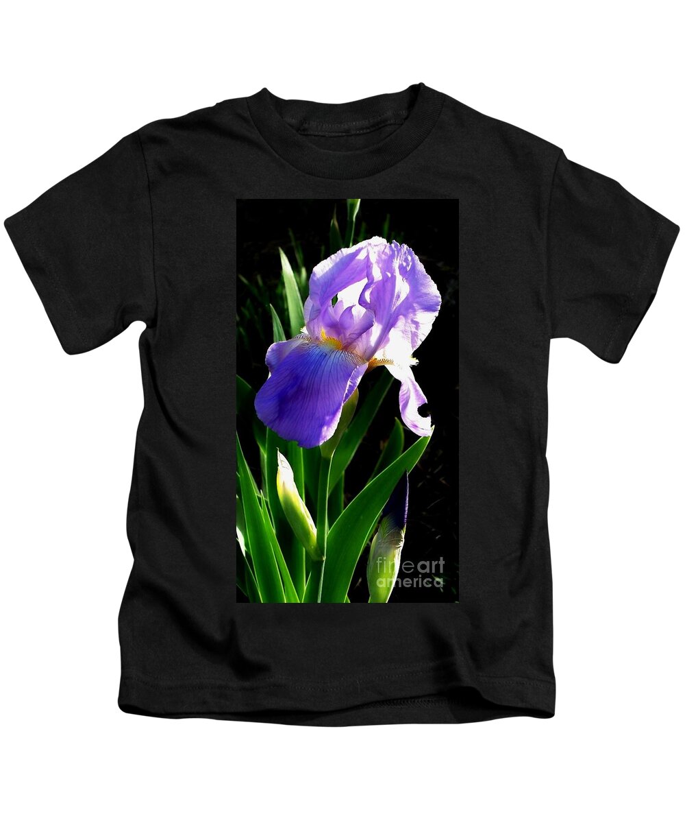 Iris Kids T-Shirt featuring the photograph Iris by David Neace