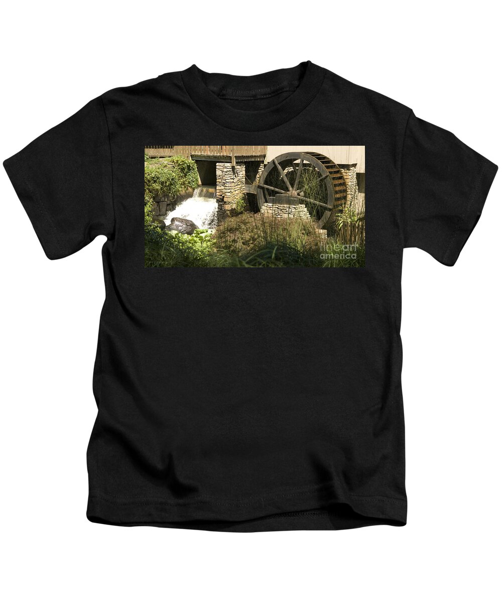 Jenney Grist Mill Kids T-Shirt featuring the photograph Jenney Mill by Carol Lynn Coronios