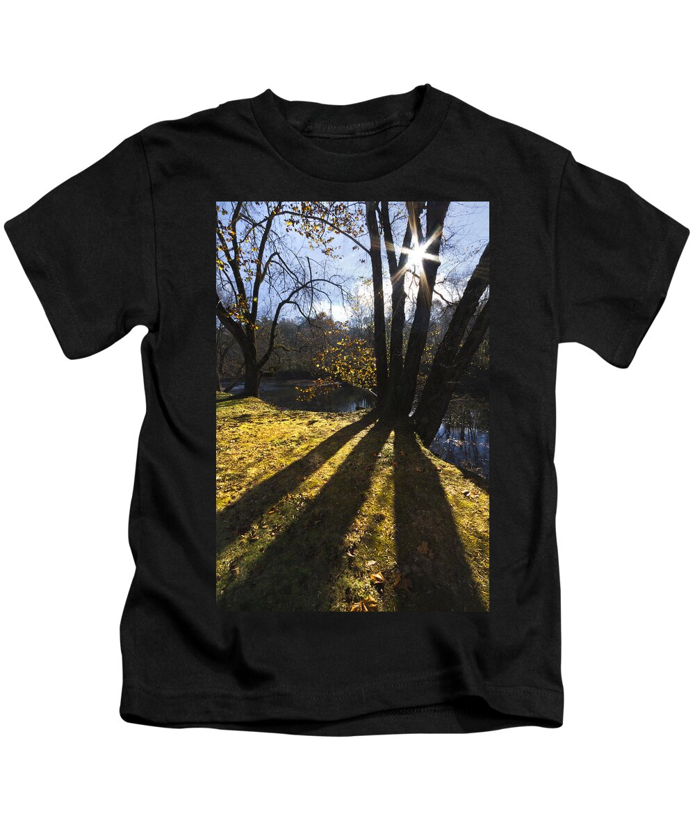 Appalachia Kids T-Shirt featuring the photograph Jewel in the Trees by Debra and Dave Vanderlaan