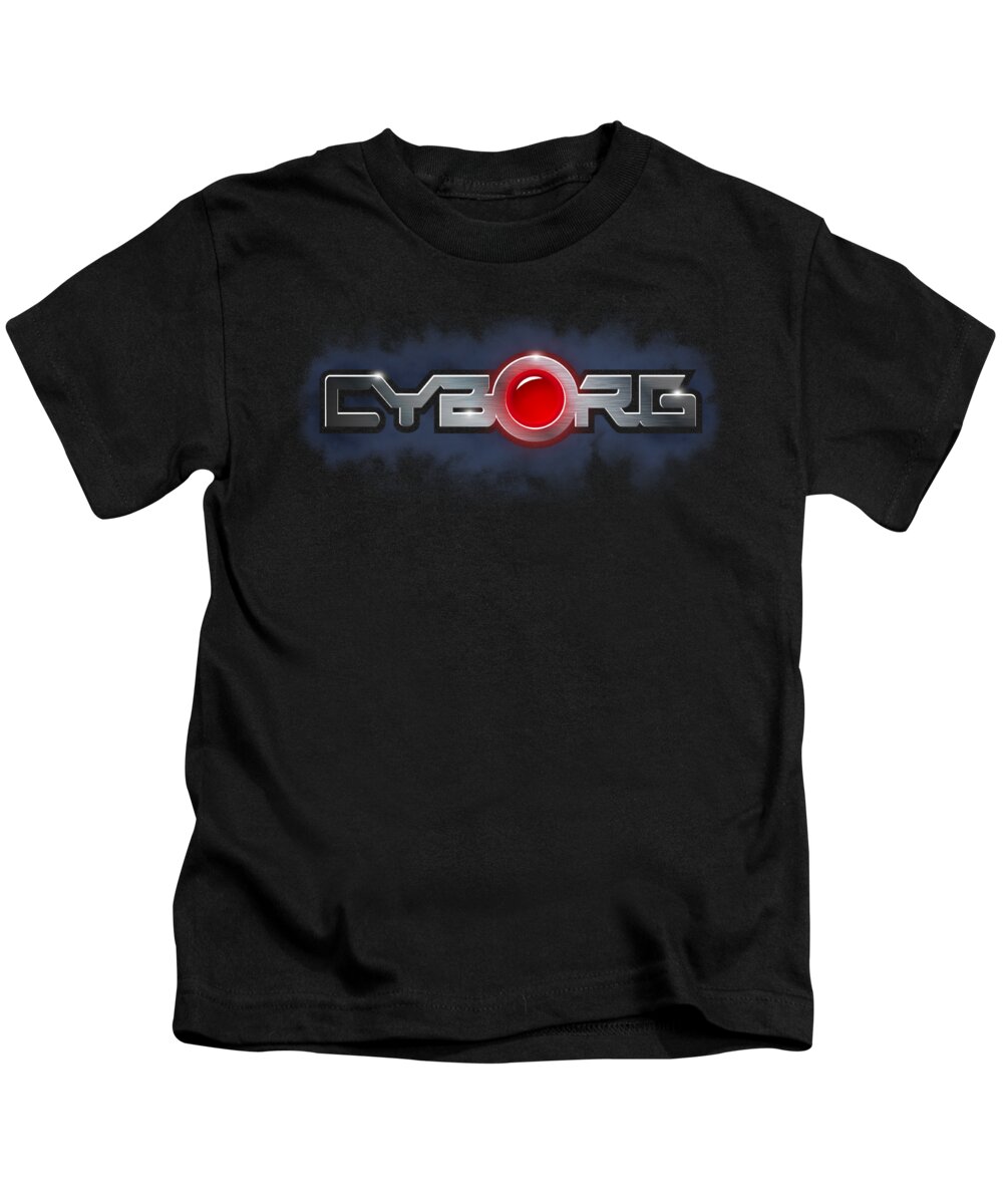  Kids T-Shirt featuring the digital art Jla - Cyborg Title by Brand A