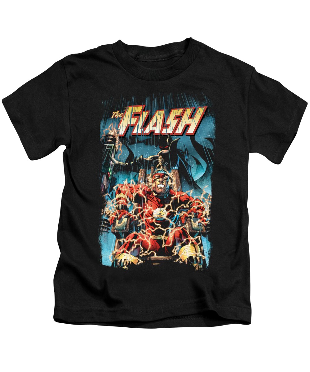  Kids T-Shirt featuring the digital art Jla - Electric Chair by Brand A
