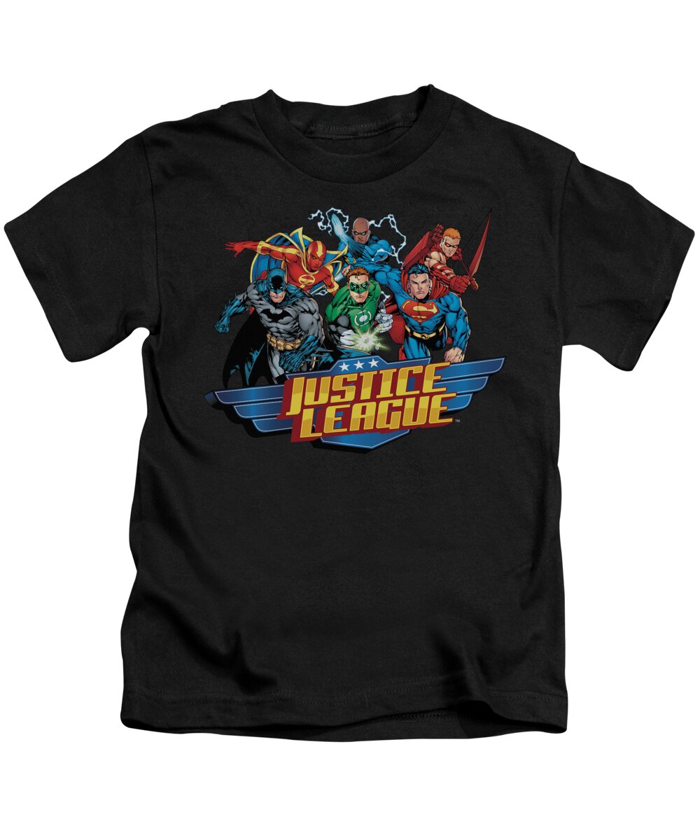  Kids T-Shirt featuring the digital art Jla - Ready To Fight by Brand A