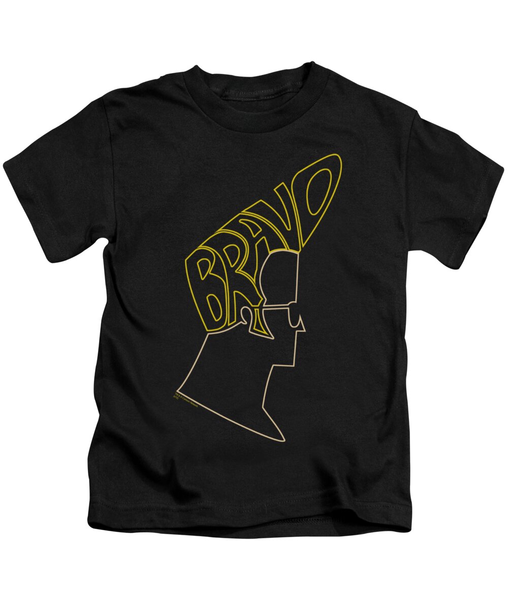 Johnny Bravo Kids T-Shirt featuring the digital art Johnny Bravo - Bravo Hair by Brand A