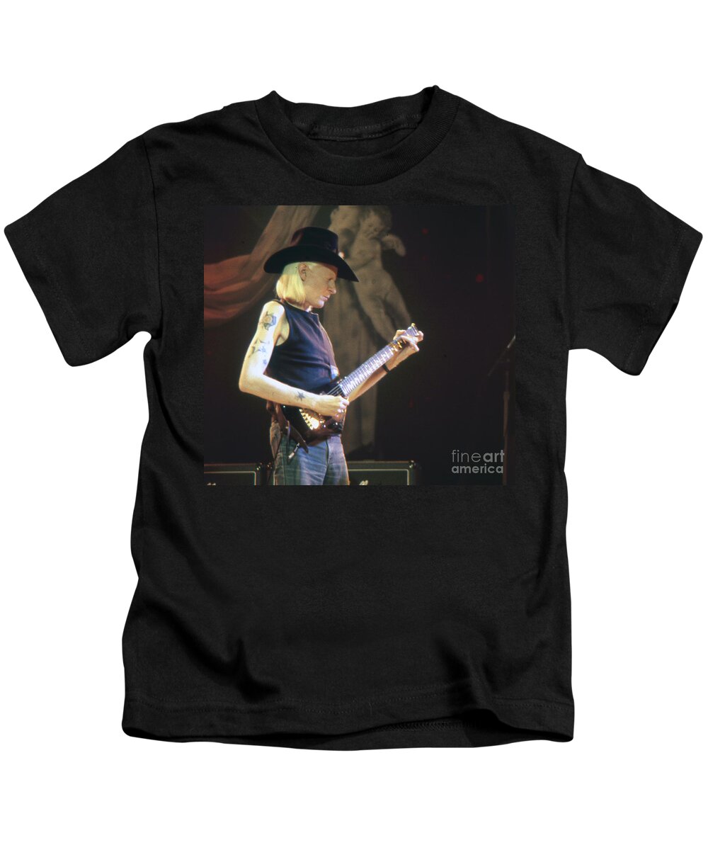 Johnny Winter Kids T-Shirt featuring the photograph Johnny Winter by David Plastik