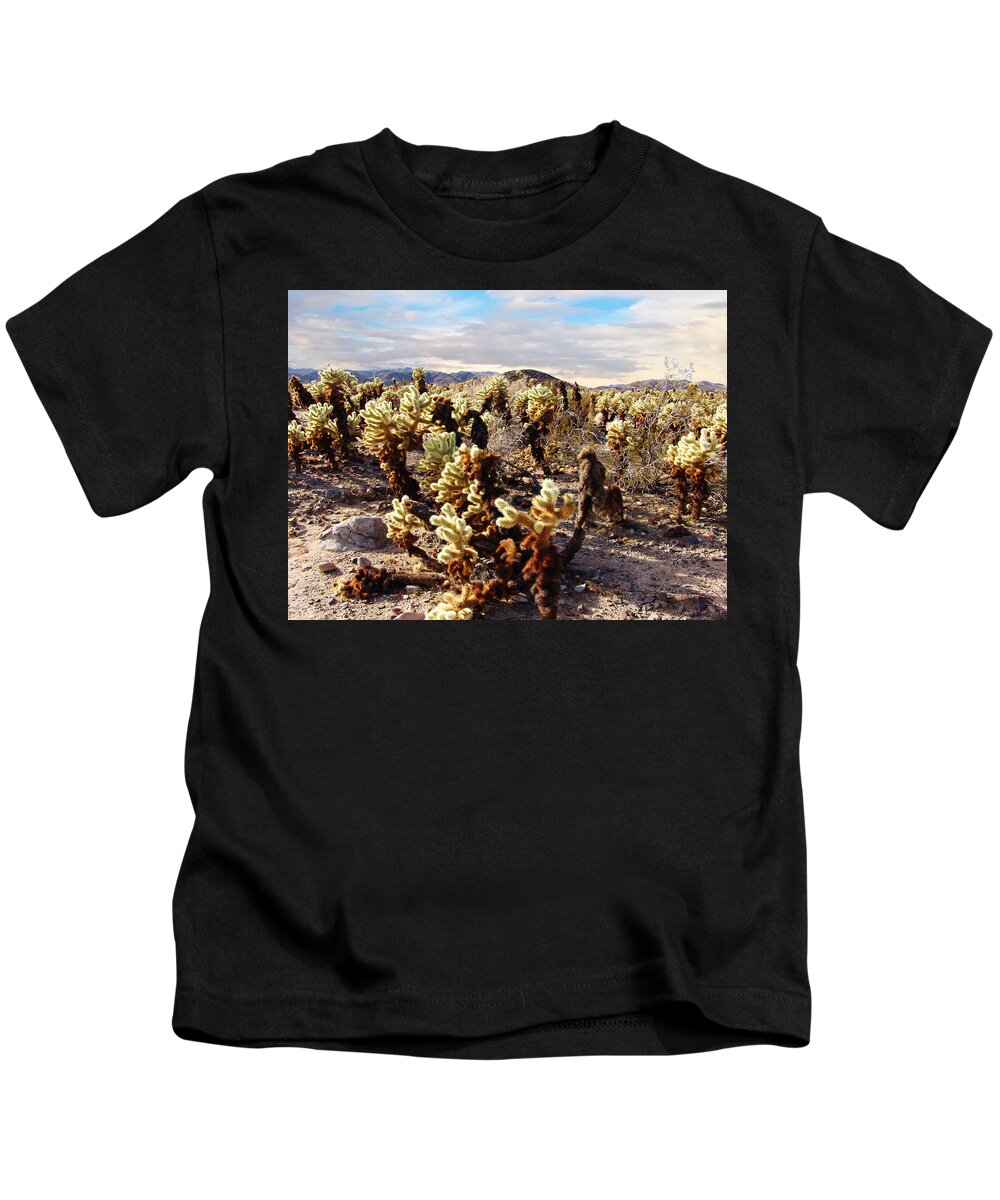 Cholla Cactus Garden Kids T-Shirt featuring the photograph Joshua Tree National Park 3 by Glenn McCarthy Art and Photography