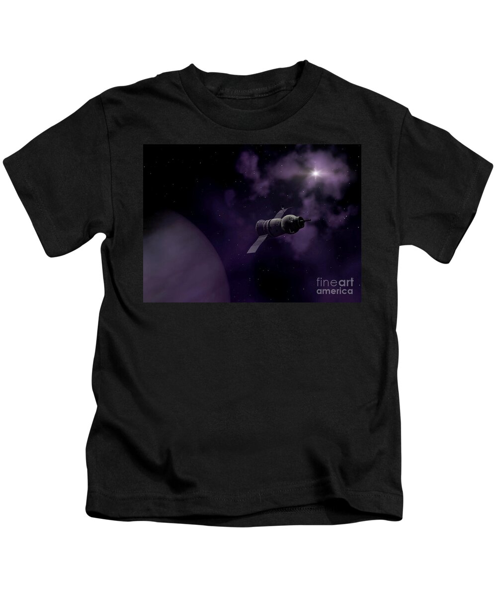 Space Kids T-Shirt featuring the digital art Jupitor One Exploration by Richard Rizzo