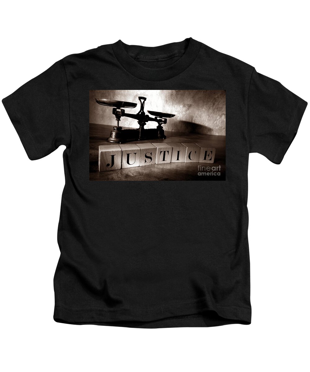 Justice Kids T-Shirt featuring the photograph Justice by Olivier Le Queinec