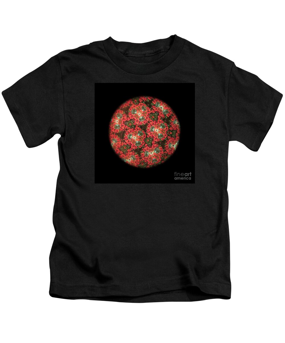 Flowers Kids T-Shirt featuring the photograph Kaleidoscopic Cheer by Ann Horn
