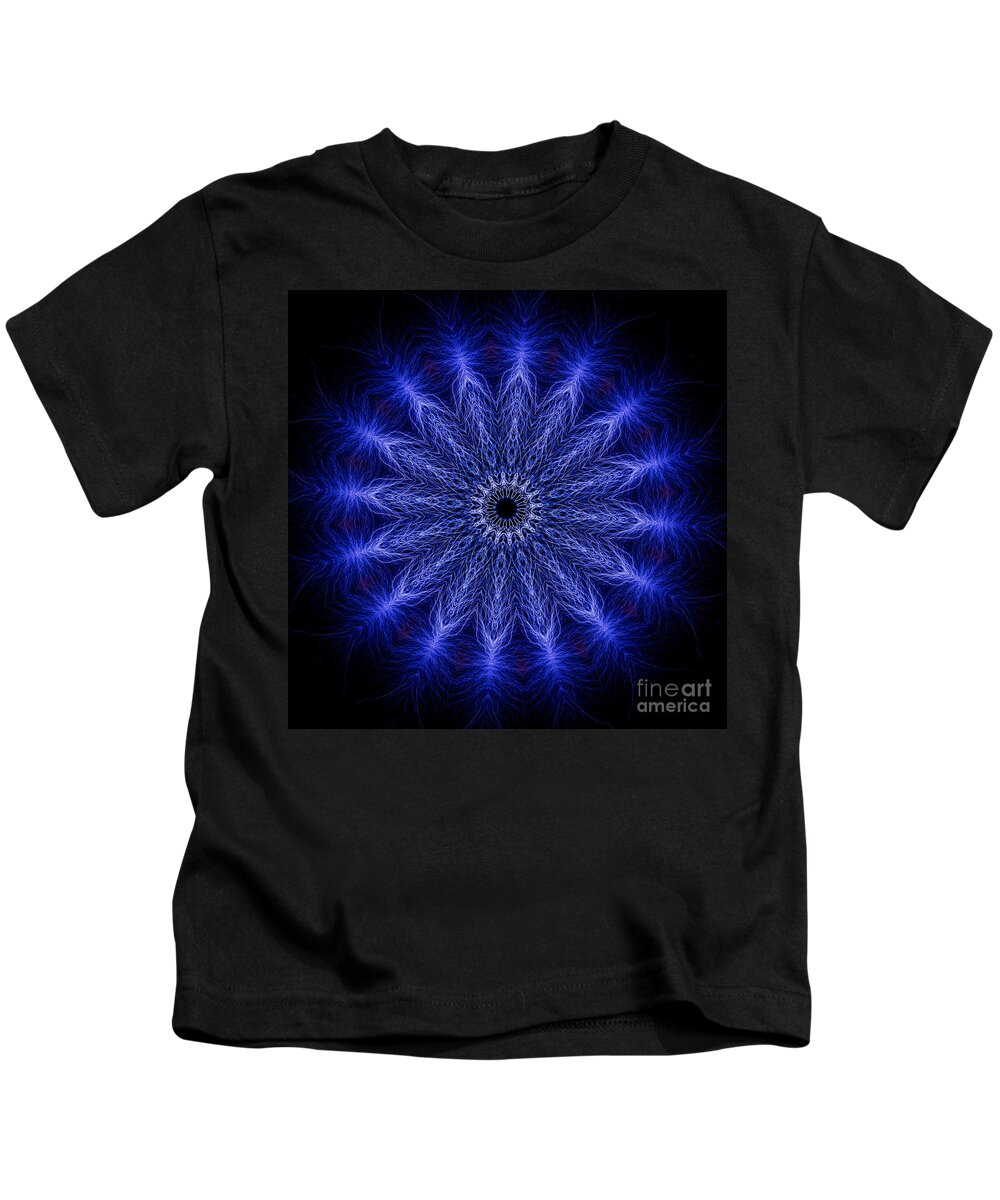Electric Kids T-Shirt featuring the photograph Kaleidoscopic Image Created from Real Electrical Arcs by Amy Cicconi