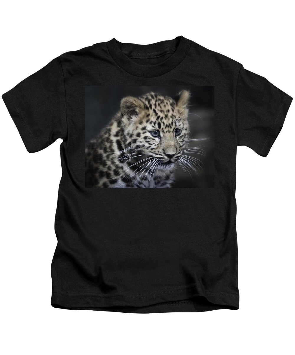 Amur Kids T-Shirt featuring the photograph Kanika - Amur leopard portrait by Chris Boulton